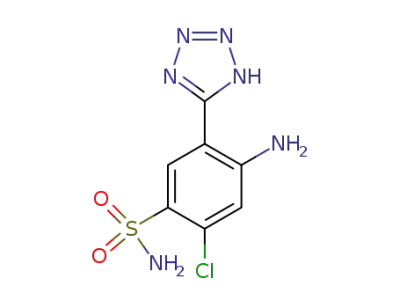 5-(2-amino-4-chloro-5-sulphamoylphenyl)tetrazole